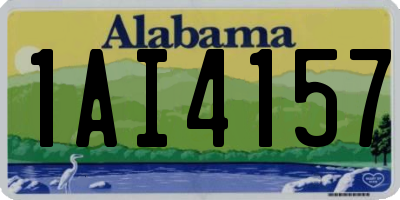 AL license plate 1AI4157