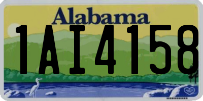AL license plate 1AI4158