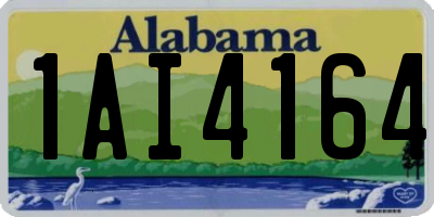 AL license plate 1AI4164