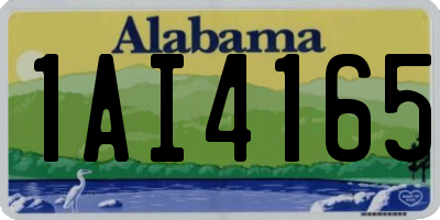 AL license plate 1AI4165