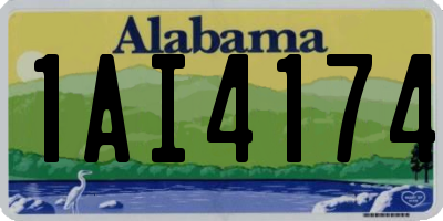 AL license plate 1AI4174