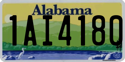 AL license plate 1AI4180