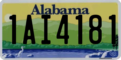 AL license plate 1AI4181