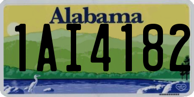 AL license plate 1AI4182