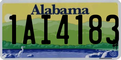 AL license plate 1AI4183