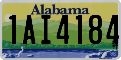 AL license plate 1AI4184