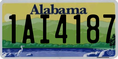 AL license plate 1AI4187