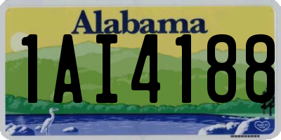 AL license plate 1AI4188