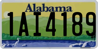AL license plate 1AI4189