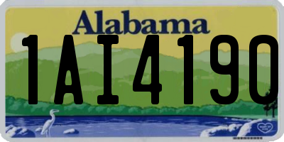 AL license plate 1AI4190