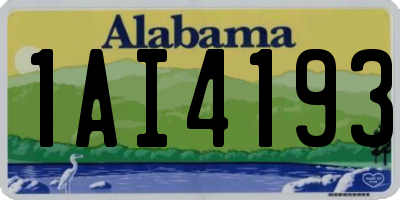 AL license plate 1AI4193