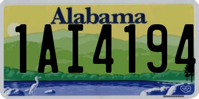 AL license plate 1AI4194