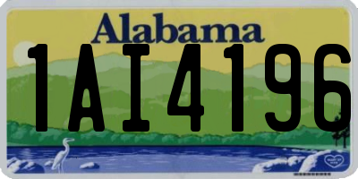 AL license plate 1AI4196