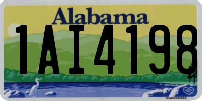 AL license plate 1AI4198