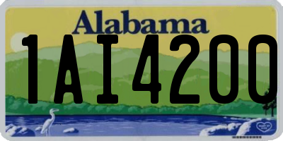 AL license plate 1AI4200