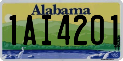 AL license plate 1AI4201
