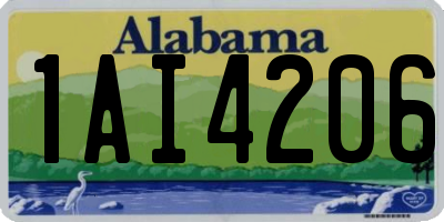 AL license plate 1AI4206