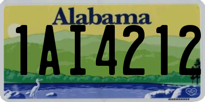 AL license plate 1AI4212