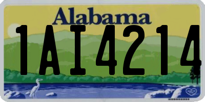 AL license plate 1AI4214