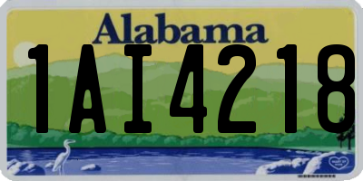 AL license plate 1AI4218