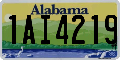 AL license plate 1AI4219