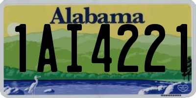 AL license plate 1AI4221