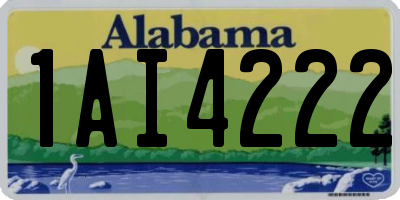 AL license plate 1AI4222