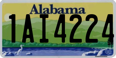 AL license plate 1AI4224