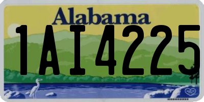 AL license plate 1AI4225