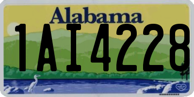 AL license plate 1AI4228