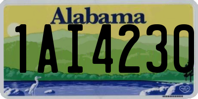 AL license plate 1AI4230