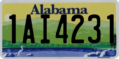 AL license plate 1AI4231