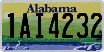 AL license plate 1AI4232