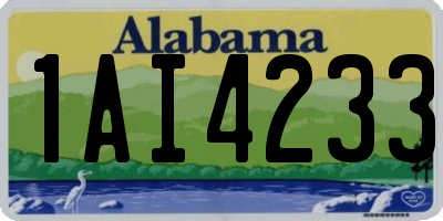 AL license plate 1AI4233