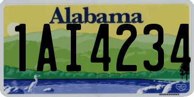 AL license plate 1AI4234