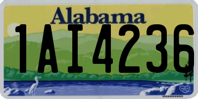 AL license plate 1AI4236