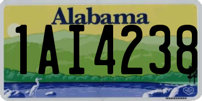 AL license plate 1AI4238