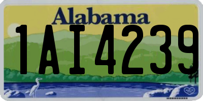 AL license plate 1AI4239