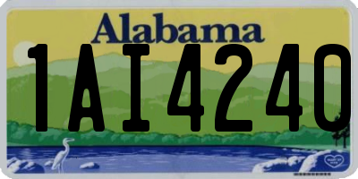 AL license plate 1AI4240