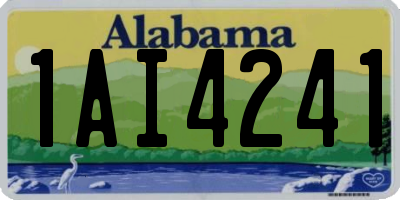 AL license plate 1AI4241