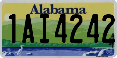 AL license plate 1AI4242