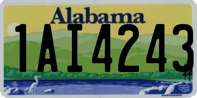 AL license plate 1AI4243
