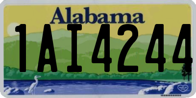 AL license plate 1AI4244