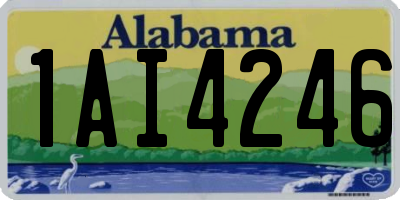 AL license plate 1AI4246