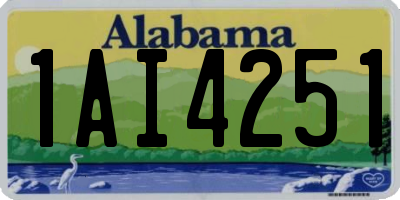 AL license plate 1AI4251