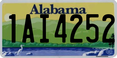 AL license plate 1AI4252