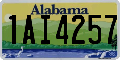 AL license plate 1AI4257