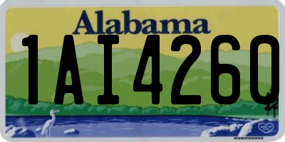 AL license plate 1AI4260