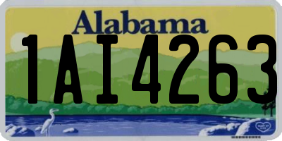 AL license plate 1AI4263