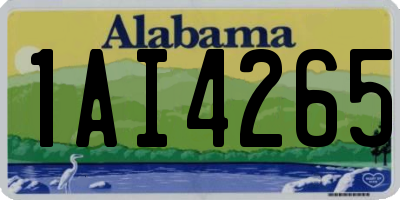 AL license plate 1AI4265